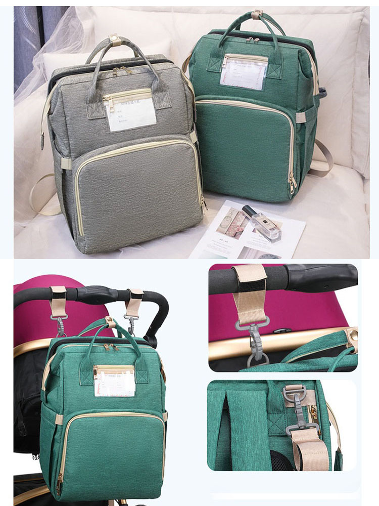 New Baby Diaper Bag Bed Backpack For Mom Maternity Bag For Large Capacity Nursing Bag for Baby Care Upgrade Hooks