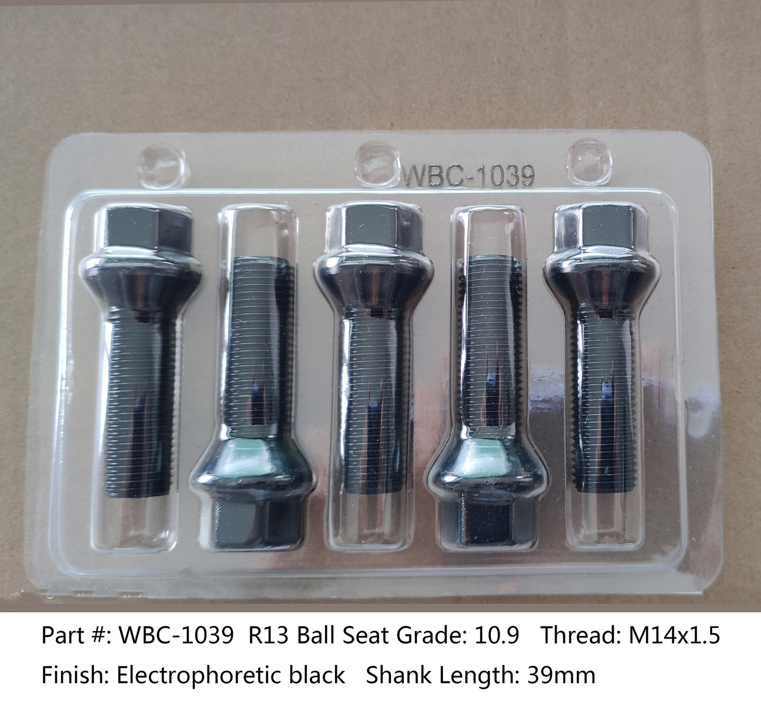 Black Wheel Bolts Grade 10.9/12.9 Extended Lug Bolts For VW AUDI MERCEDES and PORSCHE