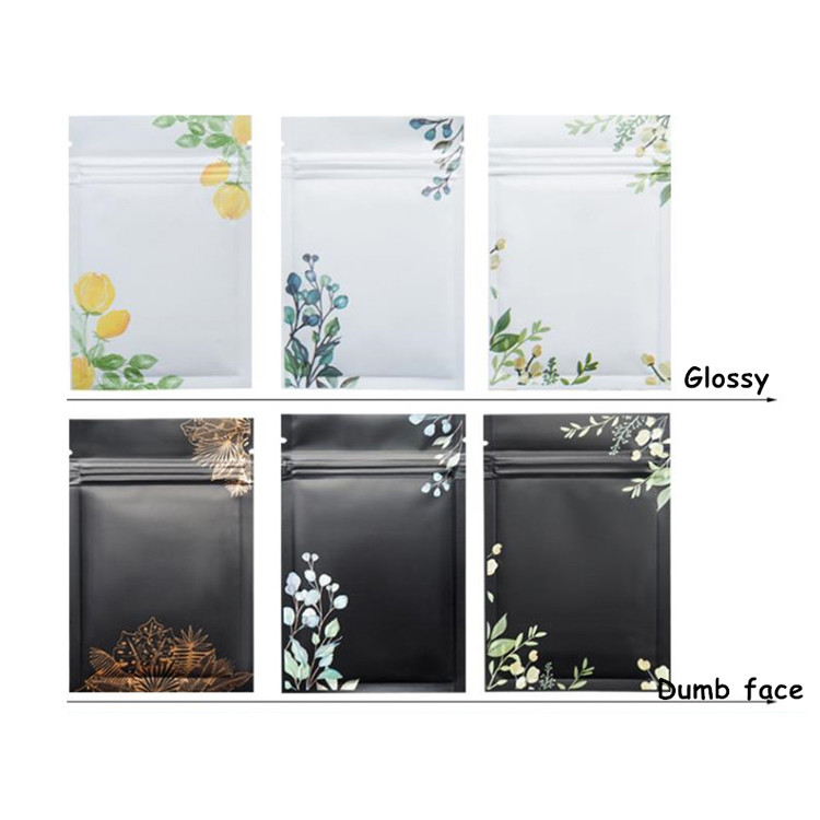 Small Open Top Aluminum Foil Mylar Bag Powder Gifts Heat Sealable Flat Tear Notch