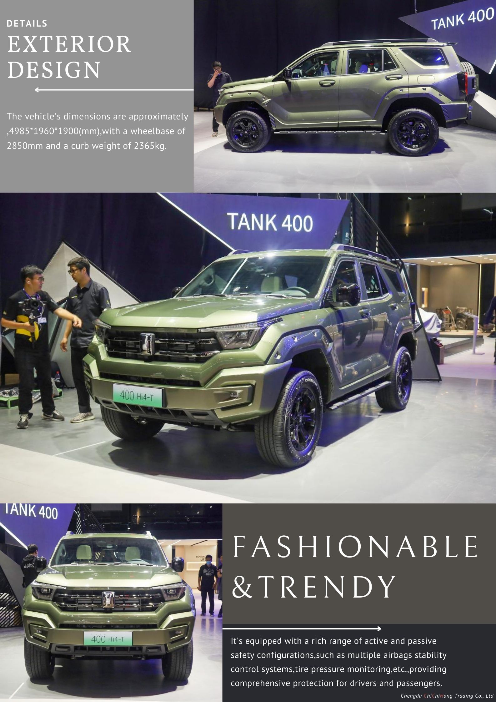 s Top Hybrid Energy SUV 400 EV Tank Electric Car with AWD Drive and Parking Brake