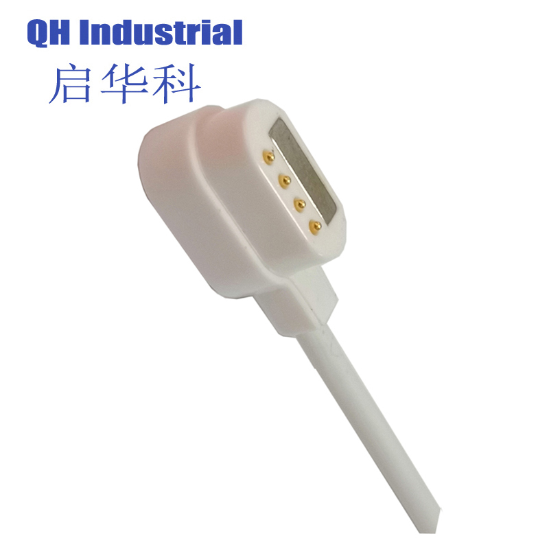 4Pin South Africa Rohs Standard Lcd Solder Cup Spring Load Pin Magnetic Charging Connectors