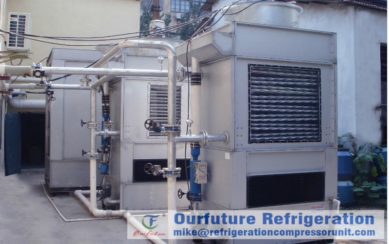 Induced Draft Type Evaporative Cooled Condenser Evaporative Condenser Cooling Tower