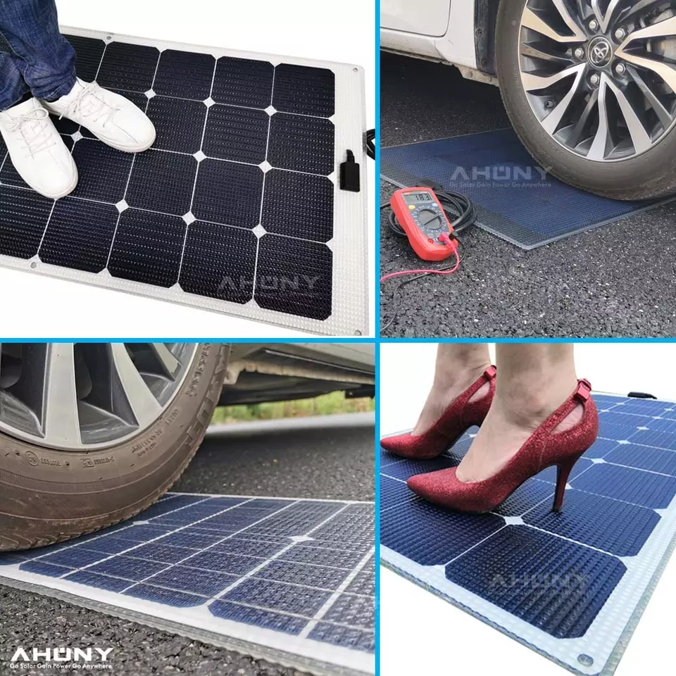 50w Walk On Semi Rigid Solar Panels Saltwater Proof Marine Solar Panel Kit