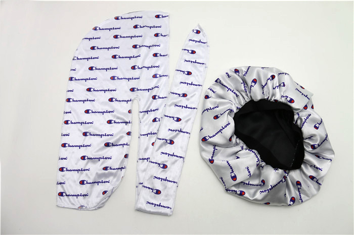 Logo Custom Satin Men Women Designer Bonnet And Durag
