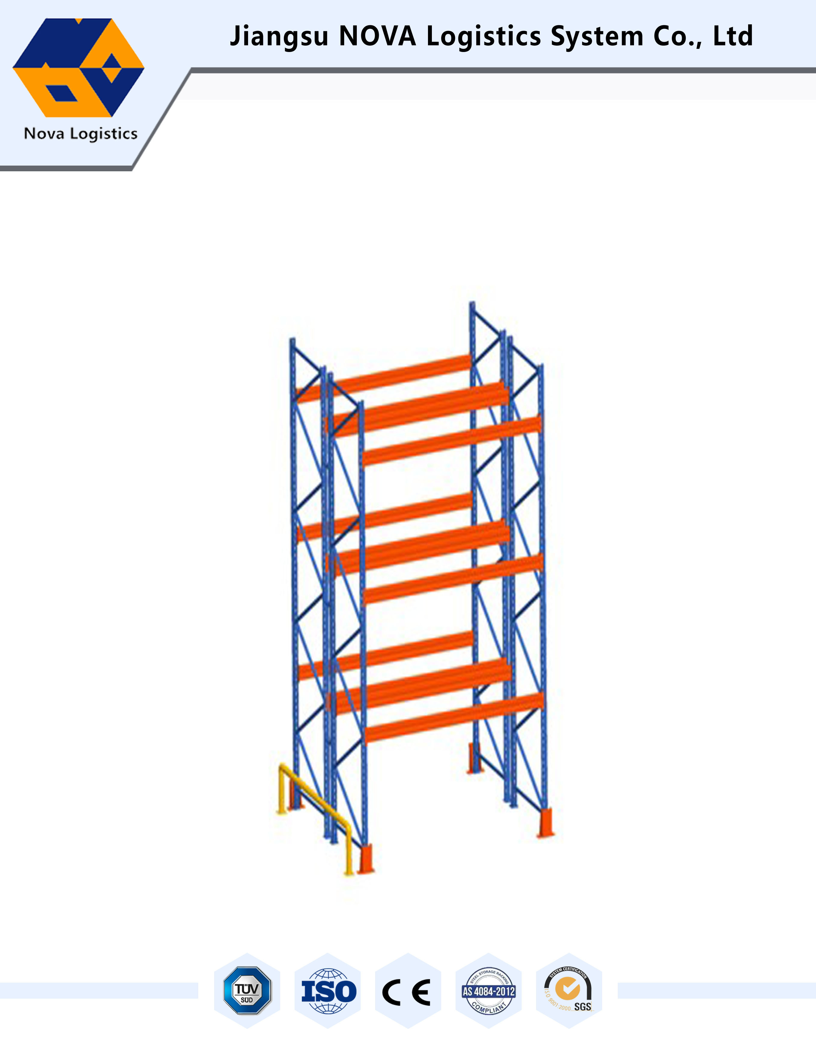 Adjustable Heavy Duty Pallet Racking System Galvanized Finish