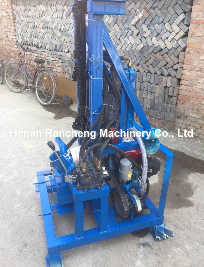 8HP Diesel Engine Portable Water Well Drilling Rig Machine 100m Depth 260kg