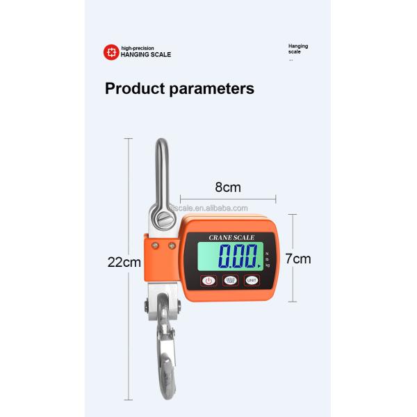 50g Accuracy Electronic Industrial Hanging Scale 300kg Digital Crane Scale with Customized OEM Support