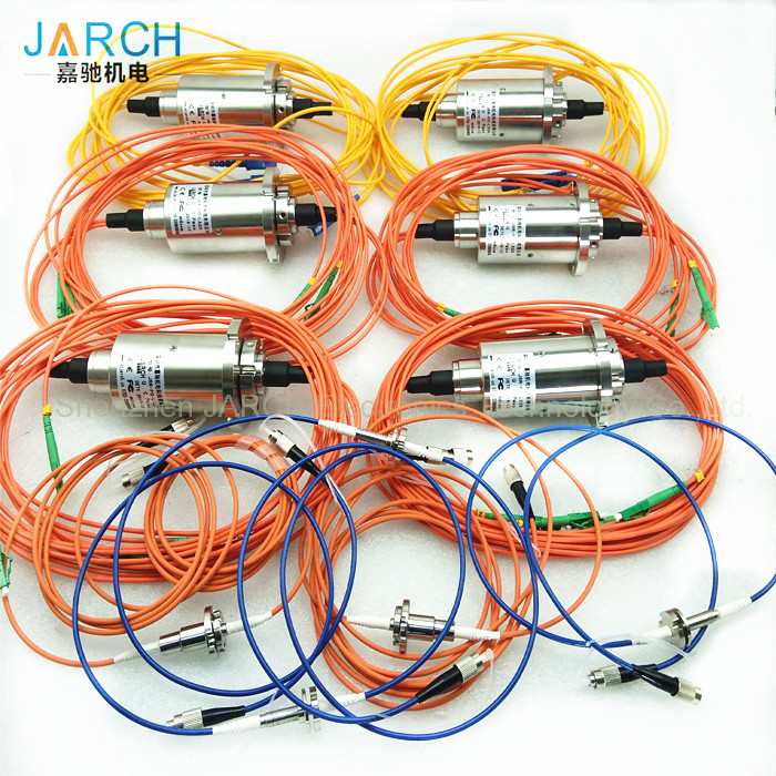 2 Channels Rotary Slip Ring Fiber Optical Joint For Encoder Servo Motor Signal Line