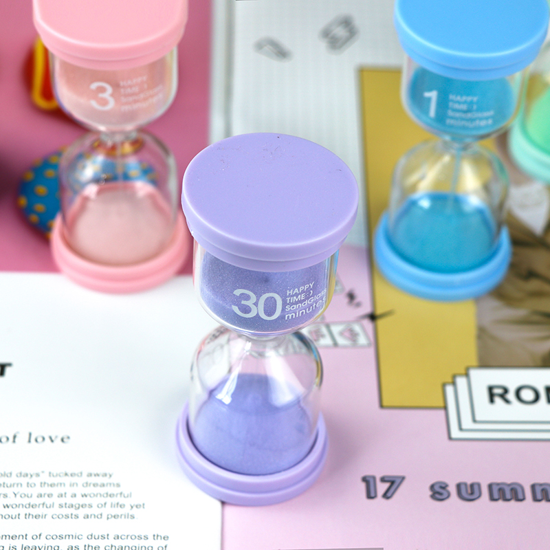 Decoration Small Hourglass Shower Timer Green Blue Purpel Pink Color