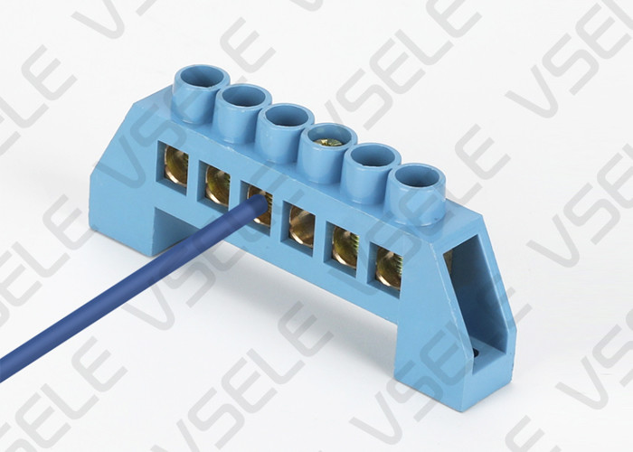 Screw Busbar Terminal Block Bridge Electric Neutral Wiring Green Blue White