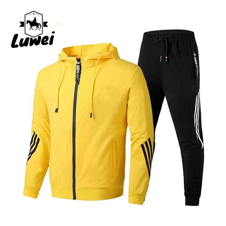 Plus Size Men Sportswear Set Autumn Athletic Wear Zipper Tracksuits