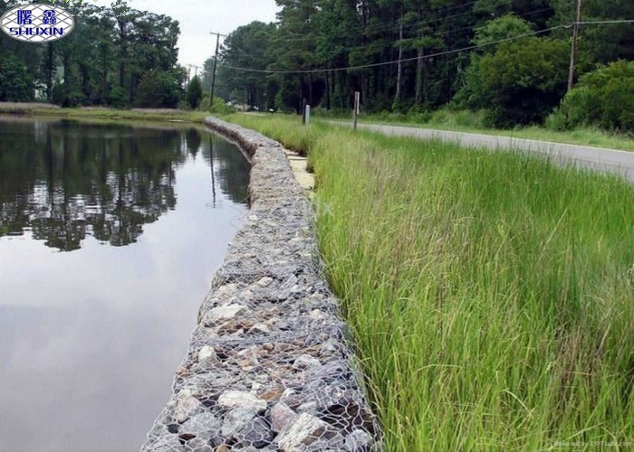 Protect Ecological Environment Hexagonal Gabion Basket 4.0mm Heavy Galvanized