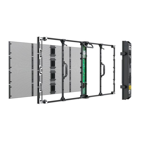 Lightweight G7.82-7.82 Transparent LED Screen Cabinet 6.2kg Module Weight 0.2KG/PC Driving Method Driving Method