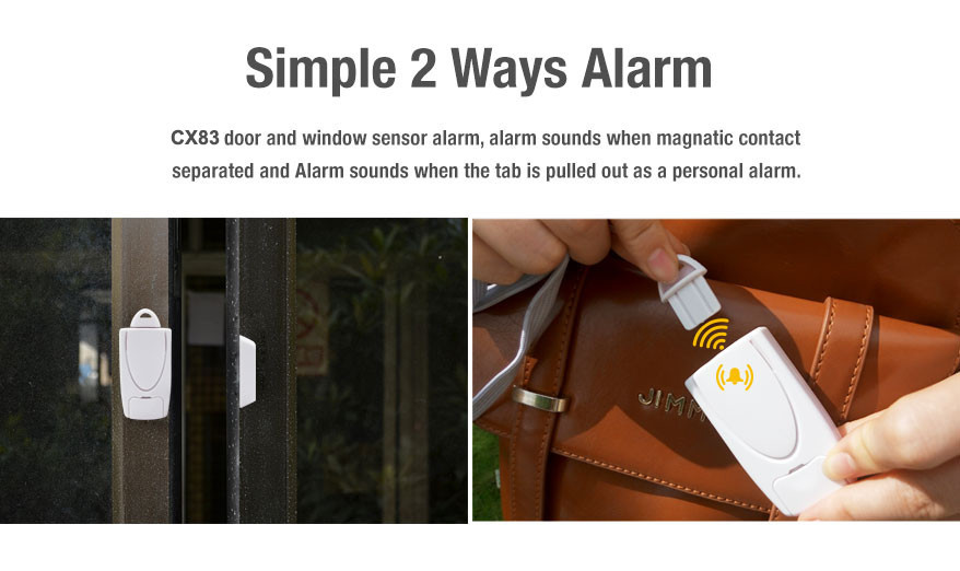 120dB Door&Window mini Alarm with Key,2 Ways Alarm,Long Standby CX83