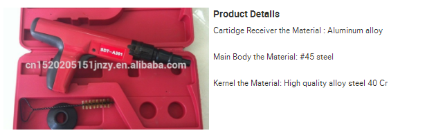 Semi - Automatic Powder Actuated Fastening Tool Powder Actuated Concrete Nailer
