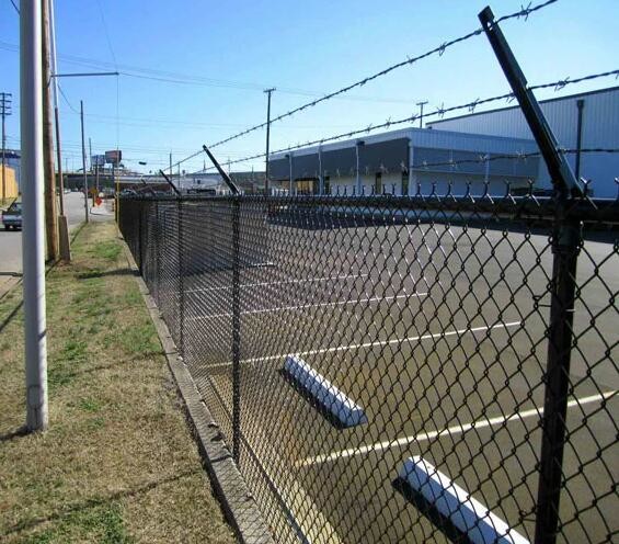 Black Pvc Coated 5 Foot Steel Chain Link Fencing Lightweight