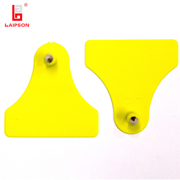 Farm Animal Use Yellow Electronic Sheep Tags , Sheep Identification Tags