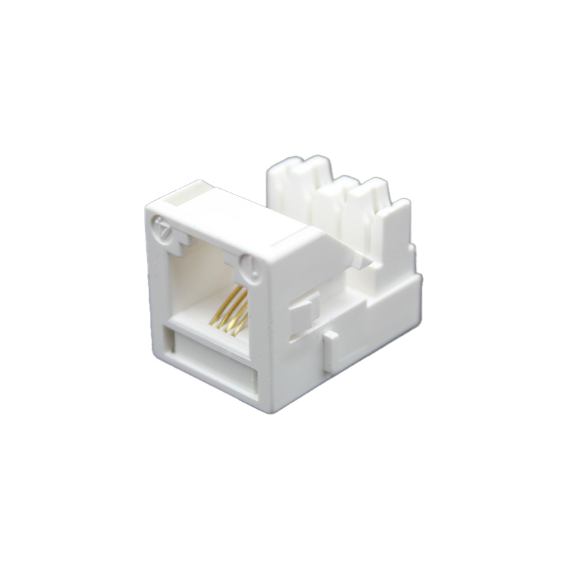 Female FLUKE Tested ABS CAT5E UTP RJ11 Keystone Modular Jack Connector for Networking