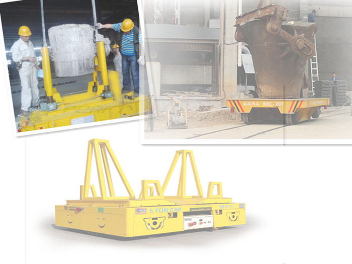 high temperature resistance ladle transfer car with anti explosion transfer cart steel plant die bogie