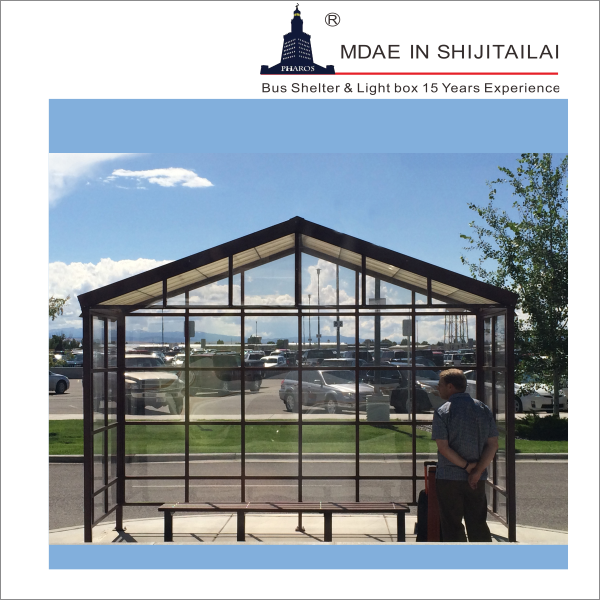 Tempered Glass WiFi T8 L4.5m Modern Bus Shelter