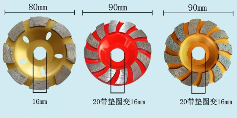 80mm Diamond Grinding Wheels Concrete Cements Stone Polishing
