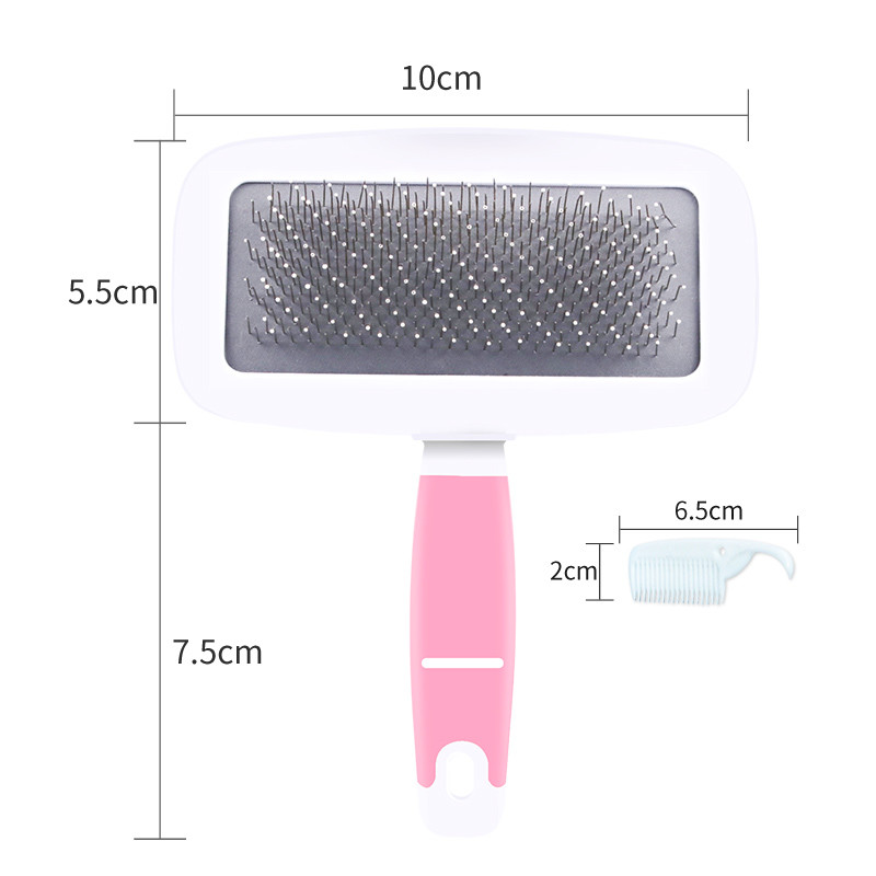 Anti - Rust Pet Hair Brush / Dog Dematting Tool Rotatable Waterproof Easy Clean