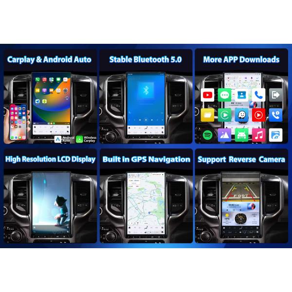 VIKNAV 14.4 " Car Radio For Dodge RAM 2019-2023 Wireless Carplay Android 13