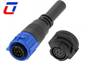 Buy cheap 12 Pin Waterproof Data Connector M19 Push Lock Industrial Plug Socket product