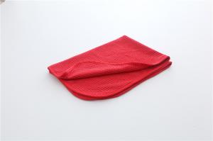 Buy cheap Red color microfiber microfibre waffle weave car cleaning cloth sports towels product