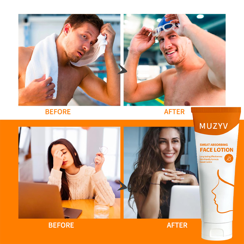 Private Label Refreshing Antiperspirant Anti Sweat Absorbing Face Lotion For Women Men