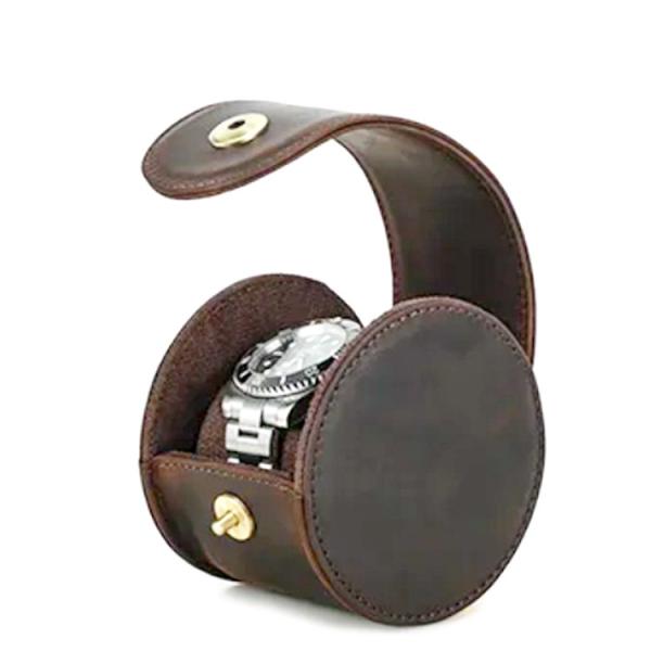 Handcrafted Full Leather Detachable Display Pillow Travel Watch Storage Watch