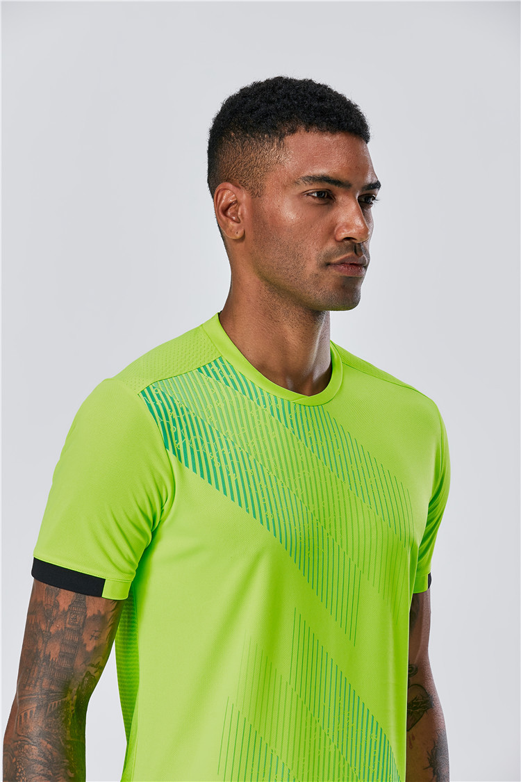 Custom printed football Short Sleeve Jersey manufacturer direct supply training match football jersey soccer jersey goalkeeper