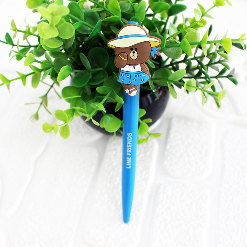 0.015kg Assorted Color Kawaii Cute Cartoon Image Stationery Click Presses Gel-Ink Pens