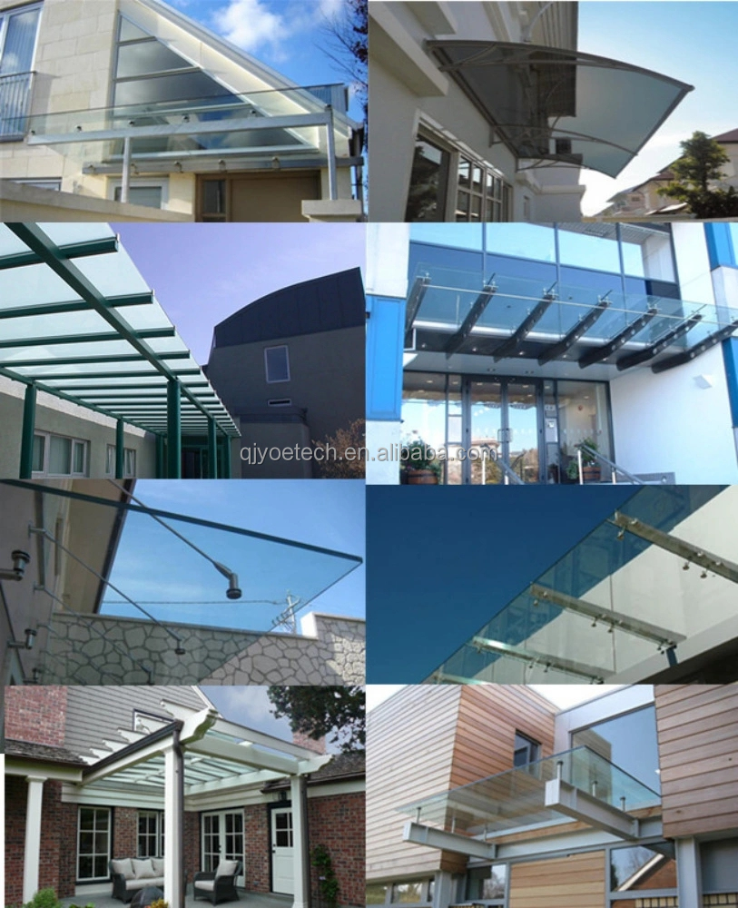 Hotel Balcony Railing Tempered Laminated Glass Frameless Balustrade Thickness 3mm-12mm