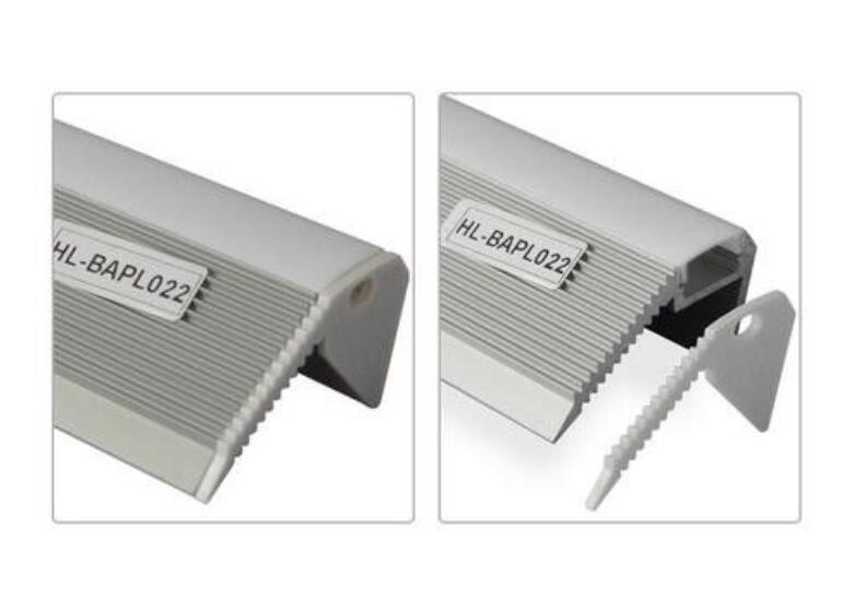 LED Aluminum profile diffuser for stairs for LED strips profile Clear Frosted Milky PC cover