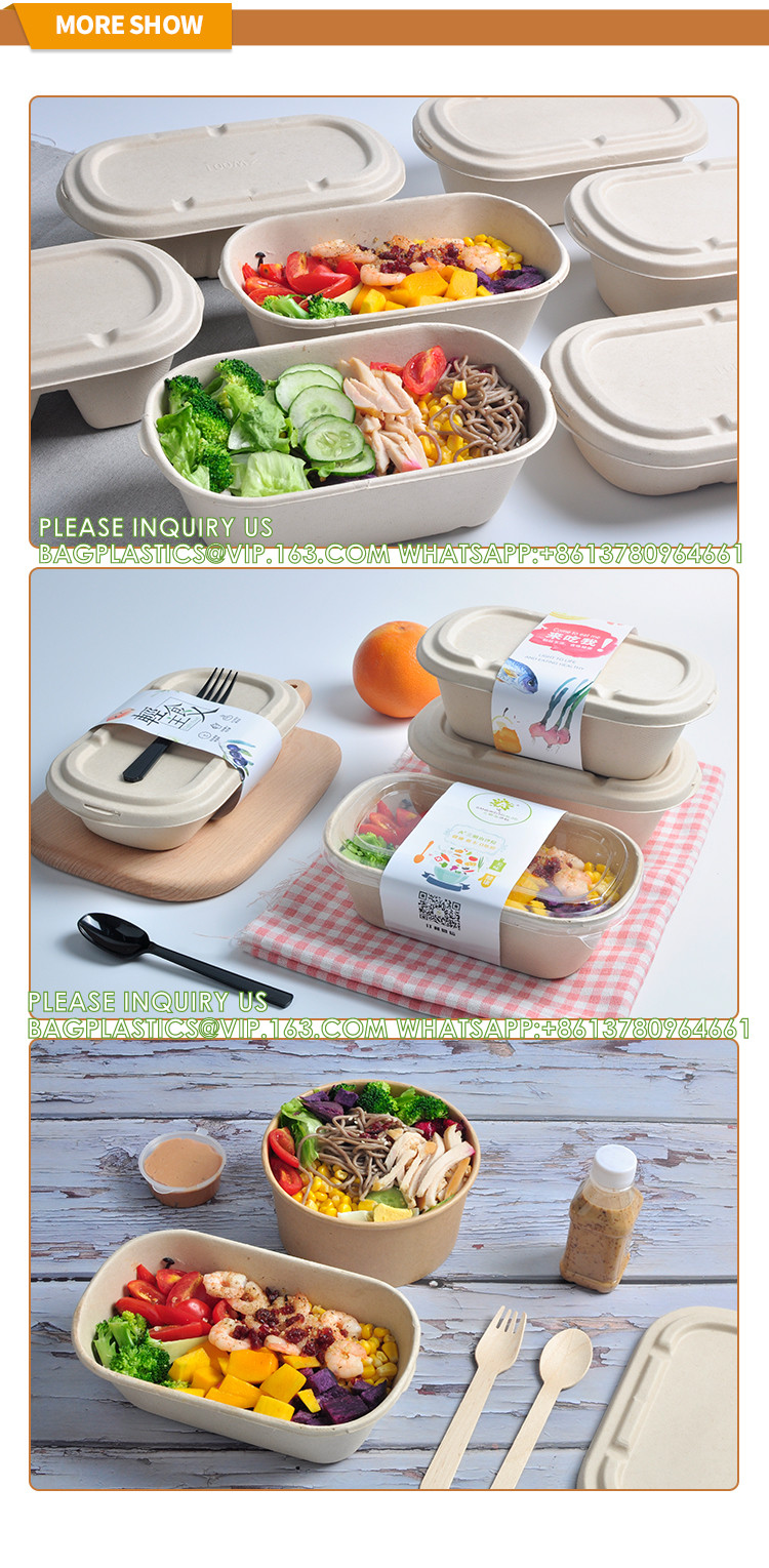 Compostable Sugarcane Bagasse Paper Round Plates 9 Inch 9" Greaseproof And Microwavable PFAS Disposable Plates