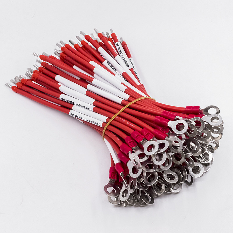 RV1.25 RV2 RV3.5 RV5.5 Copper Brass Round Electrical Wire Connectors Ring Type Pre-insulated Cable