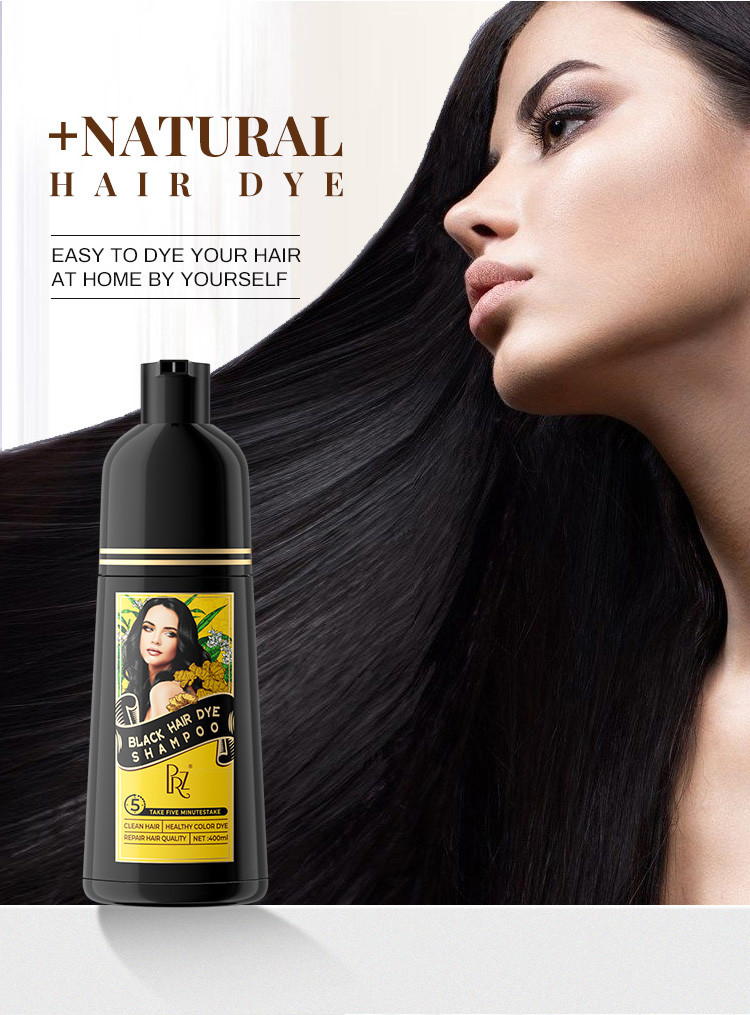 5 minutes fast dyeing magic grey coverage black hair dye shampoo