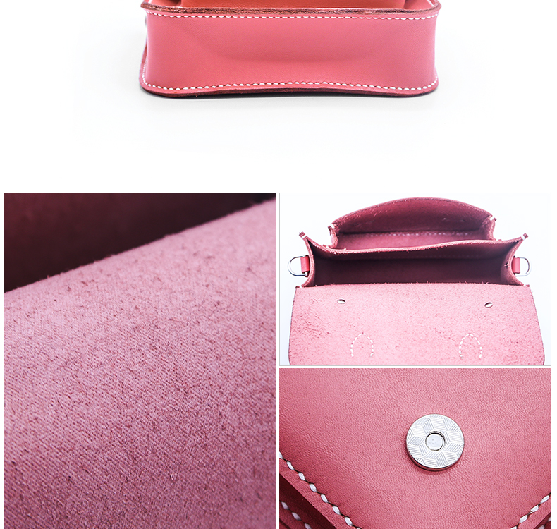 Pink Women PU Leather Belt Buckle Square Shoulder Bag Casual Flap Crossbody