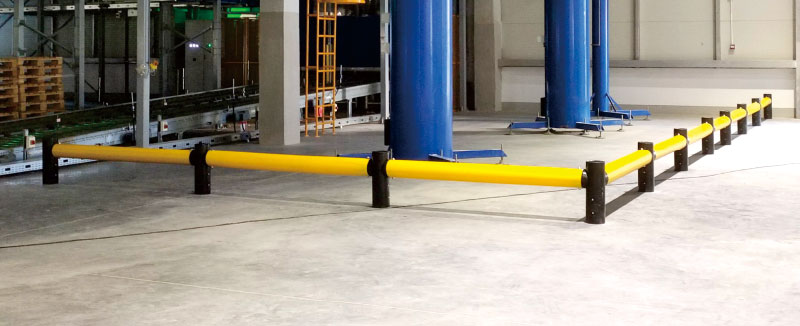 Flexible Pedestrian Barrier  Anti-Collision Guardrails Warehouse Safety Barrier Traffic Guardrails