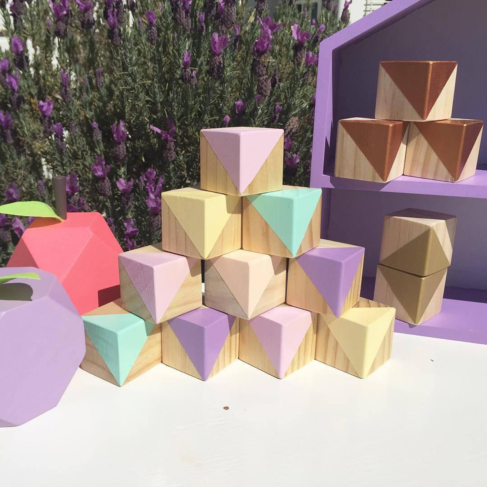 10pcs Mini Wooden Cubes Square Blocks Baby Puzzle Making Wooden Craving Painting for Crafts DIY Projects Kids Hobbies Toys
