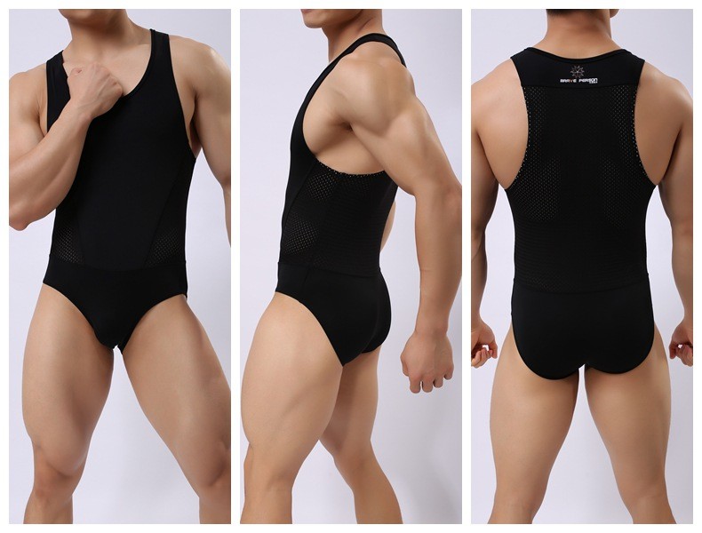 Men'S Wrestling Wear Singlet Sportswear Gym One Piece Tops Fitness Jumpsuit