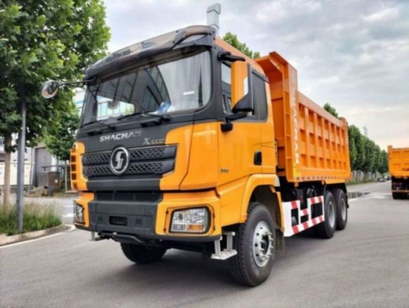SHACMAN Construction Dump Truck X3000 6x4 300Hp EuroII Yellow Tipper front lift