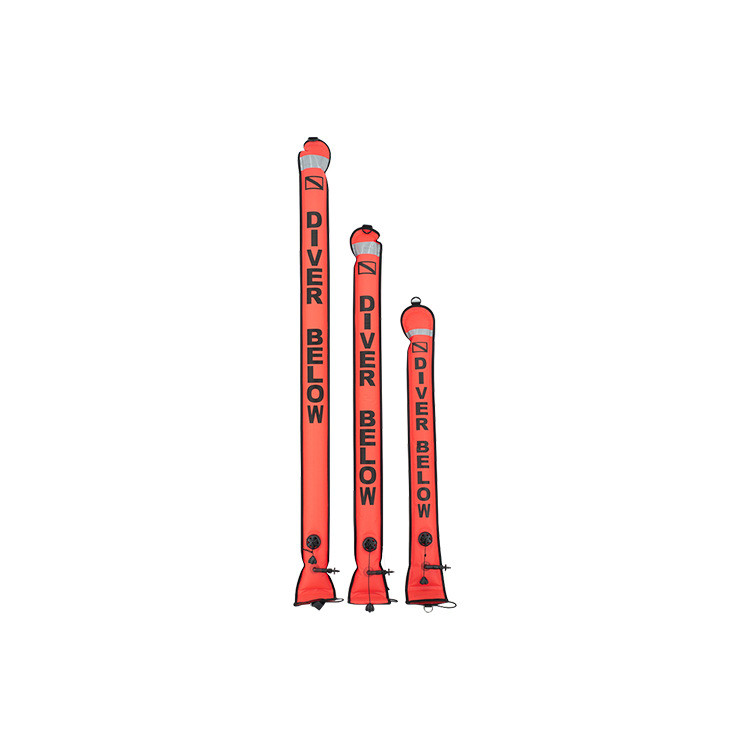 Length 1.8m TUP Scuba Diving Accessories Surface Marker Buoy With Release Valve