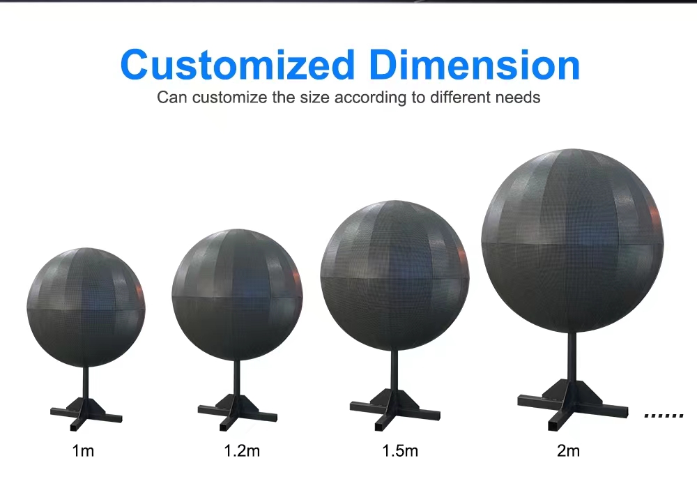Flexible LED Display Hd Indoor Ball Sphere LED Screen Full Color 64*32 Dots Resolution Constant Driving