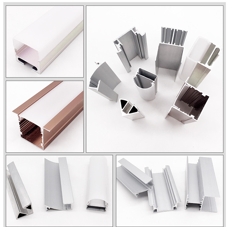0.3mm Aluminium Extrusions For Led Lighting , T8 Recessed Aluminium Led Channel