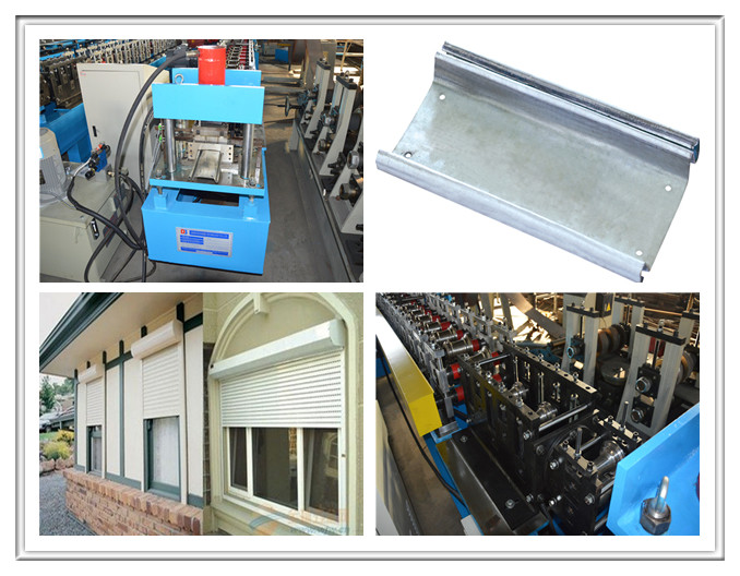 Automatic Roller Shutter Door Roll Forming Machine With PLC Control 10-15M / Min