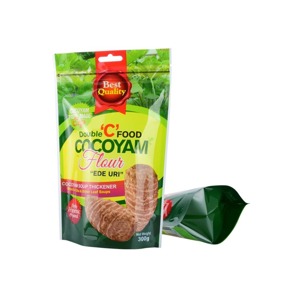 Recycle Snack Packaging Bags 150mm Full Tap Zipper Stand Up Food Pouch With Euro Hole