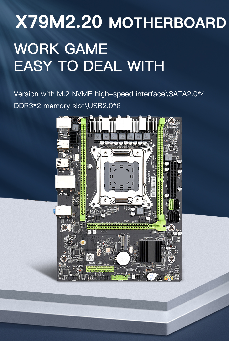 Jieshuo DDR3 Computer PC Motherboard X79 Motherboard LGA 2011