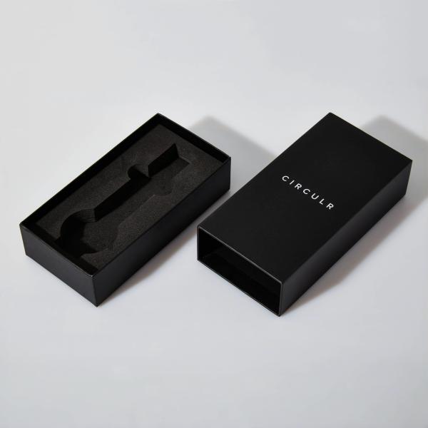 Custom Luxury Logo Printed Black Cardboard Gift Paper Box Women / Men Watch Box